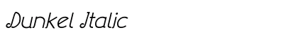 Dunkel Italic Preview
