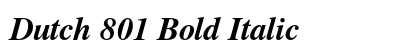 Dutch 801 Bold Italic Preview