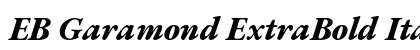 EB Garamond ExtraBold Italic preview