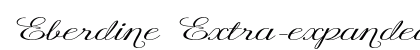 Eberdine Extra-expanded Italic preview