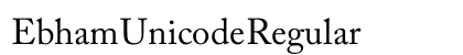 Ebham Unicode Regular preview