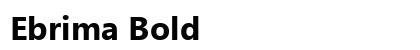 Ebrima Bold Preview