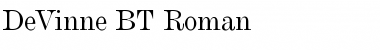 DeVinne BT Roman Font