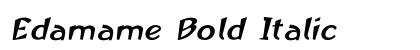 Edamame Bold Italic Preview