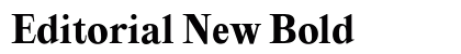 Editorial New Bold Preview