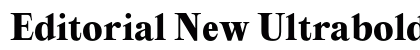 Editorial New Ultrabold Preview