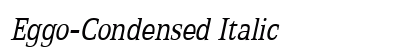 Eggo-Condensed Italic Preview