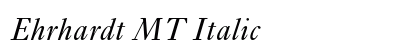 Ehrhardt MT Italic Preview