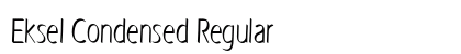 Eksel Condensed Regular Preview