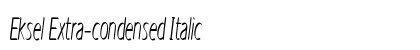 Eksel Extra-condensed Italic Preview