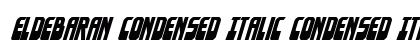 Eldebaran Condensed Italic Condensed Italic preview