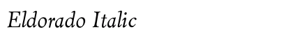 Eldorado Italic Preview