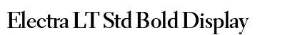 Electra LT Std Bold Display preview