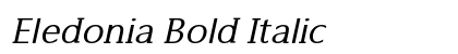 Eledonia Bold Italic preview