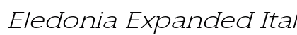 Eledonia Expanded Italic Preview