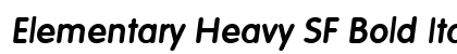 Elementary Heavy SF Bold Italic preview