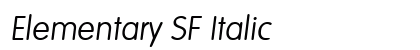 Elementary SF Italic Preview