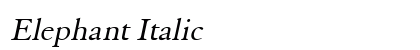 Elephant Italic Preview