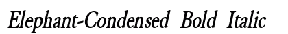 Elephant-Condensed Bold Italic preview