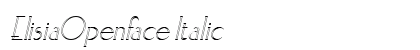 ElisiaOpenface Italic preview