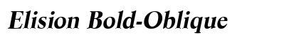 Elision Bold-Oblique Preview