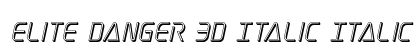 Elite Danger 3D Italic Italic preview