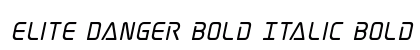Elite Danger Bold Italic Bold Italic preview