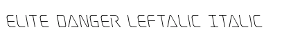Elite Danger Leftalic Italic preview