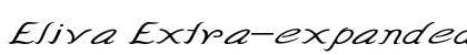 Eliva Extra-expanded Italic preview