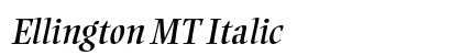Ellington MT Italic Preview