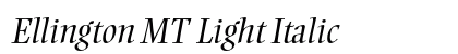 Ellington MT Light Italic Preview