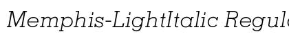 Memphis-LightItalic Regular preview