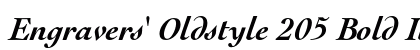 Engravers' Oldstyle 205 Bold Italic Preview