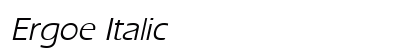 Ergoe Italic Preview