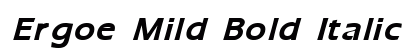 Ergoe Mild Bold Italic preview