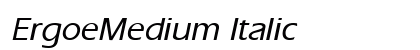 ErgoeMedium Italic Preview