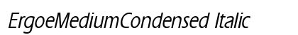 ErgoeMediumCondensed Italic Preview