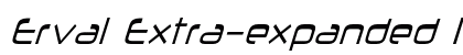 Erval Extra-expanded Italic preview