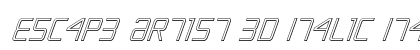 Escape Artist 3D Italic Italic preview