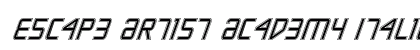 Escape Artist Academy Italic Italic preview