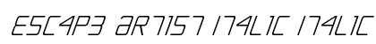 Escape Artist Italic Italic preview