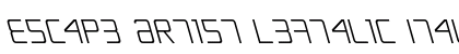 Escape Artist Leftalic Italic preview