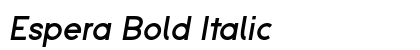 Espera Bold Italic Preview