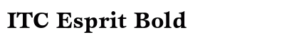 ITC Esprit Bold preview