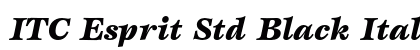 ITC Esprit Std Black Italic Preview