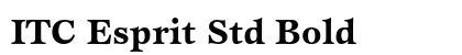 ITC Esprit Std Bold Preview