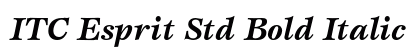 ITC Esprit Std Bold Italic Preview