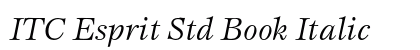 ITC Esprit Std Book Italic Preview