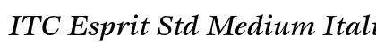 ITC Esprit Std Medium Italic Preview