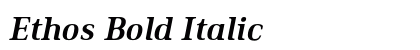 Ethos Bold Italic preview